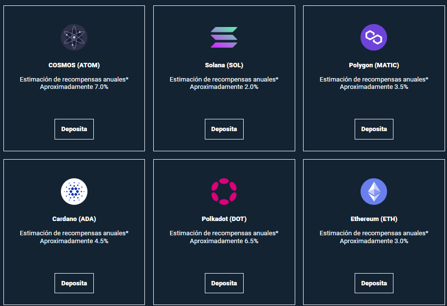 Hacer staking con Bitfinex
