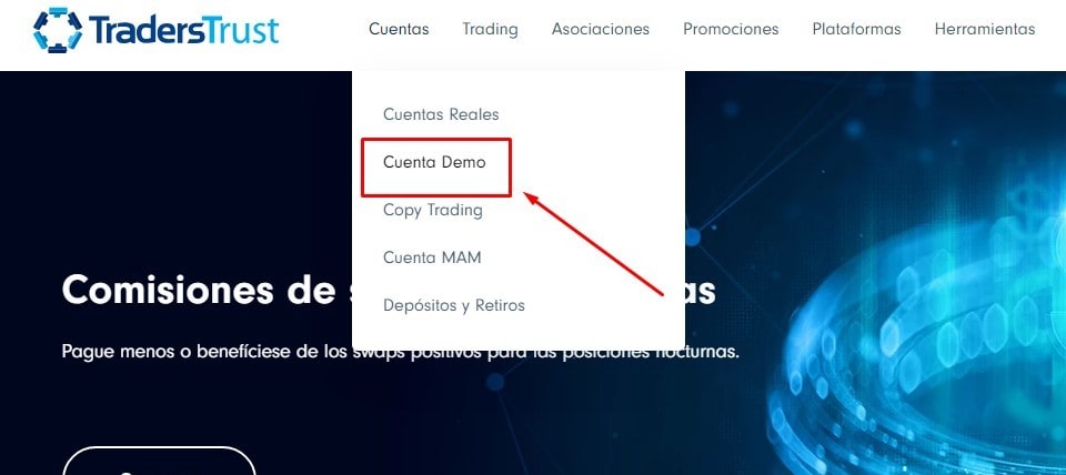Abrir cuenta demo con traderstrust paso a paso