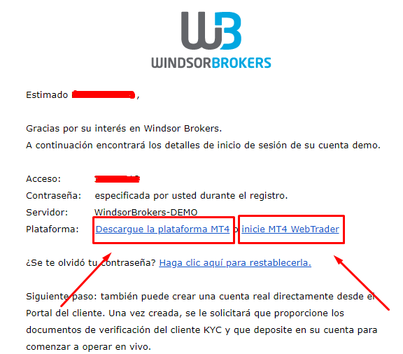 Demo Windsor Broker descargar cuenta