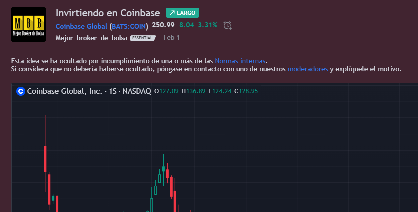 TradingView problemas con el idioma al publicar