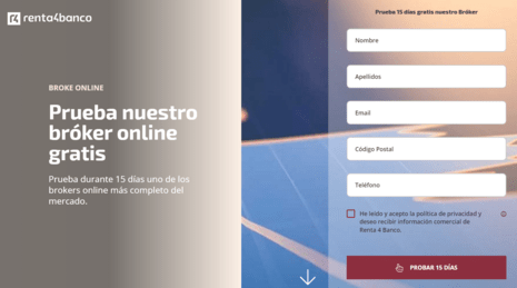 Como abrir cuenta demo con Renta 4