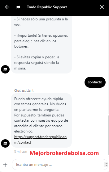 Chat de Trade Republic