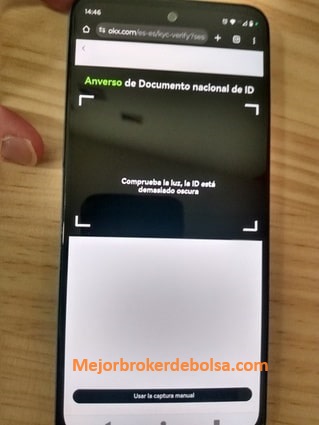 Verificacion DNI con movil OKX