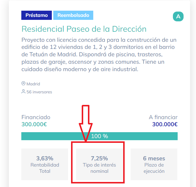 Ejemplo de inversión inmobiliaria de Civislend