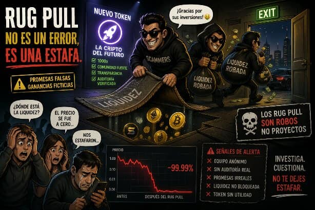 Cómo funcionan los rug pulls y pump and dump de criptomonedas
