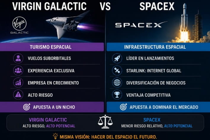 Invertir en acciones de SpaceX o Virgin Galactic